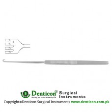 Wound Retractor 4 Sharp Prongs - Large Curve Stainless Steel, 16.5 cm - 6 1/2" Width 14.0 mm